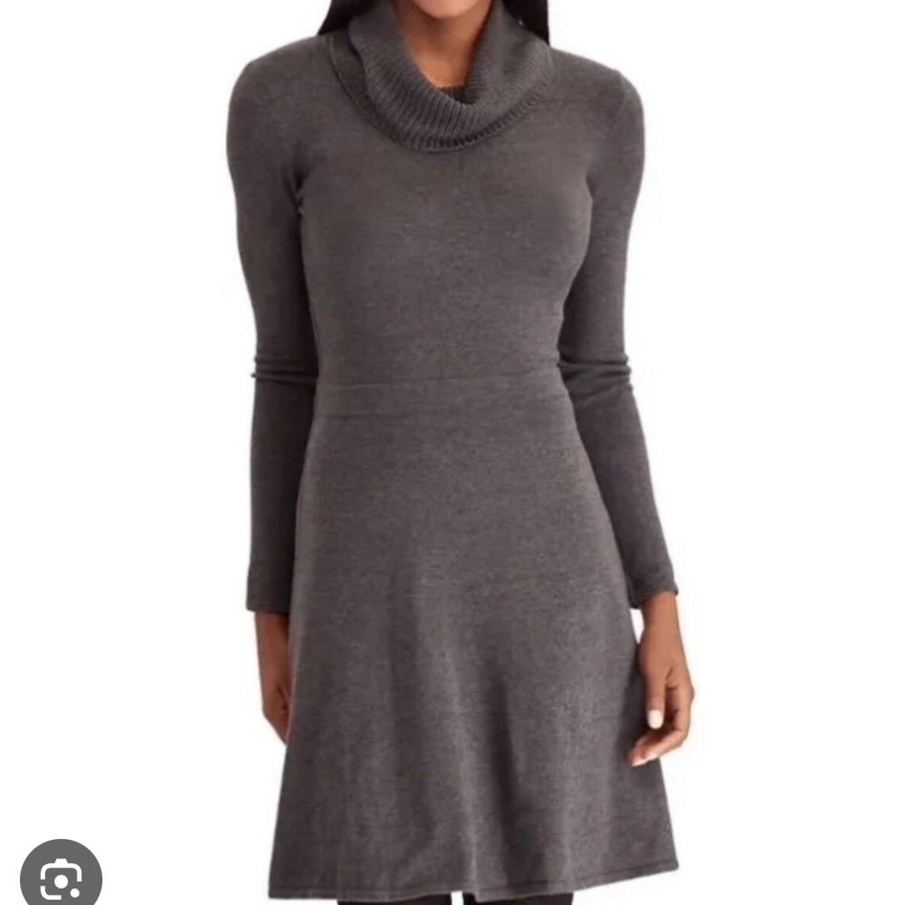 Chaps Charcoal Cowlneck Knit Sweater